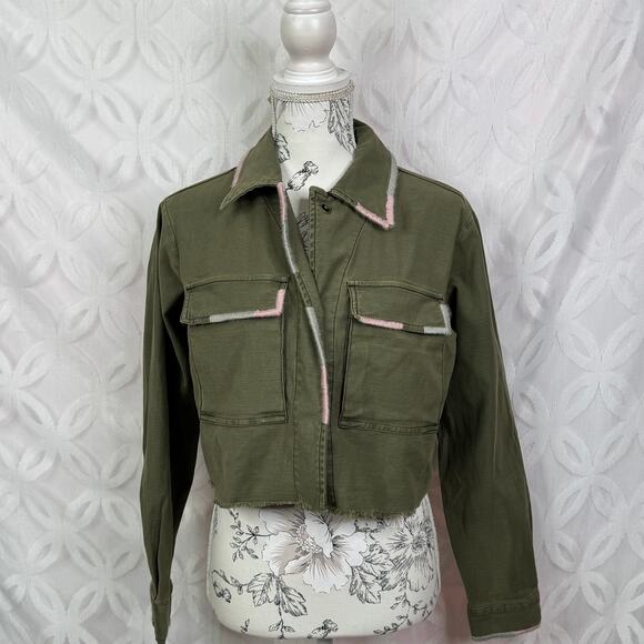 Anthropologie Pilcro Embroidered Utility Cropped Jacket Size XS NWT - Picture 12 of 14